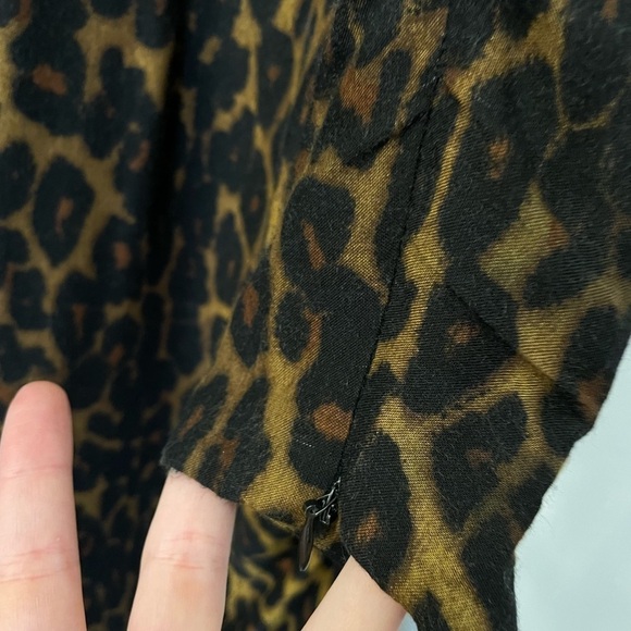 Vintage Carolina Herrera x Saks 5th Ave Leopard Long Sleeve Dress USA Made - Picture 5 of 11